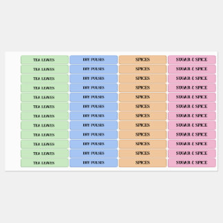 Personalised Kitchen labels for your small jars 