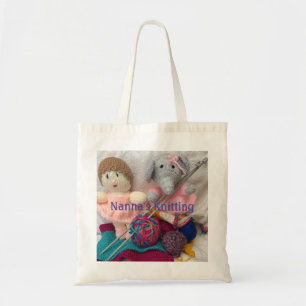 Personalised Knitting Tote Bag