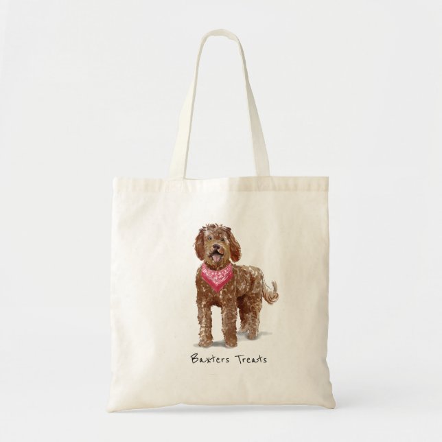 Personalised Labradoodle Dog Tote Bag (Front)