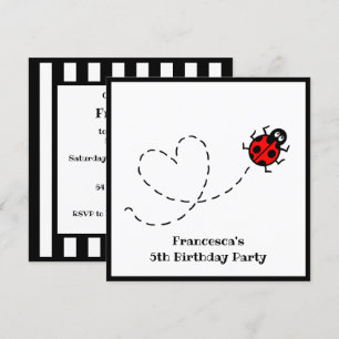 Personalised Ladybird Invitation