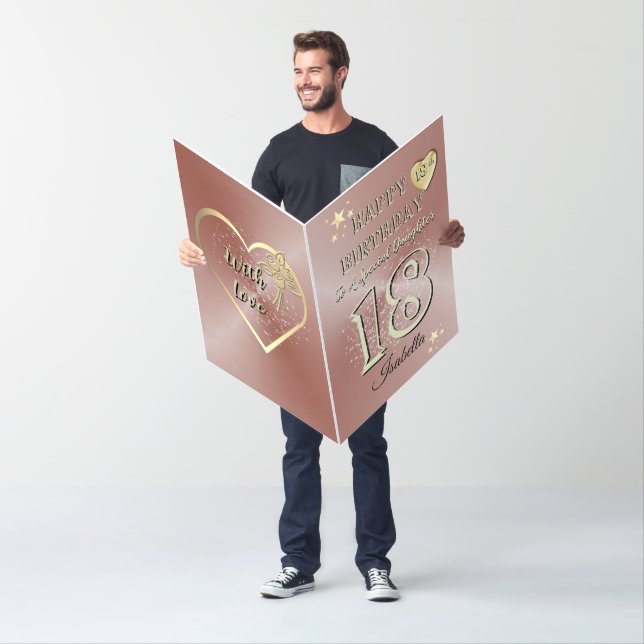 Personalised Large 18th Birthday Card Daughter (In Situ)