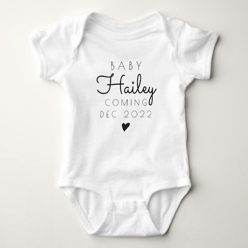 Personalised Last Name Announcement Baby Bodysuit