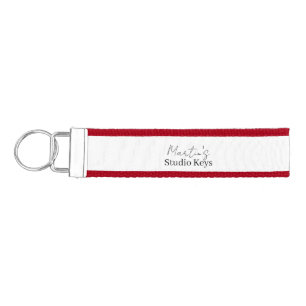Personalised Leather Keyring, Custom custom name Wrist Keychain