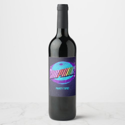 Personalised LGBTQ Globe Sparkle Pride Wine Label