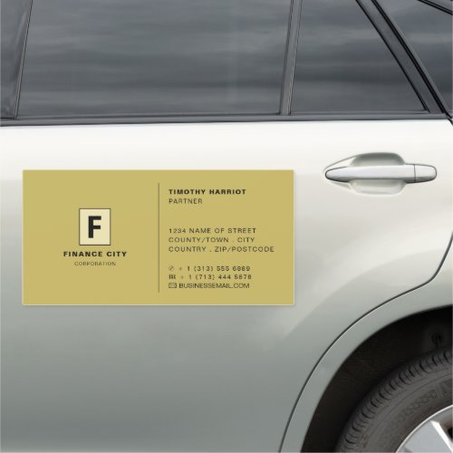 Personalised Logo Professional Business  Finance Car Magnet