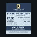 Personalised Logo, Realtor, Estate Agent Flyer<br><div class="desc">Personalised Logo,  Realtor,  Estate Agent Advertising Flyers By The Business Card Store.</div>
