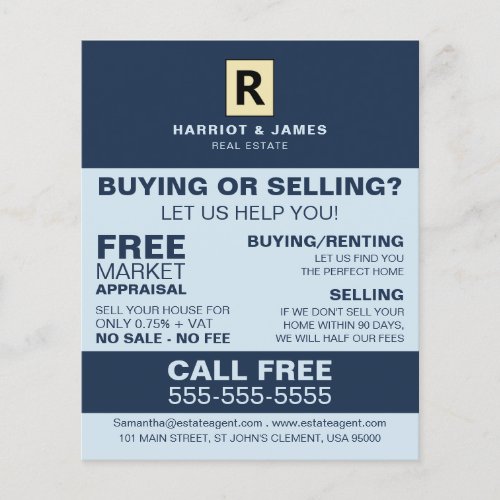 Personalised Logo Realtor Estate Agent Flyer