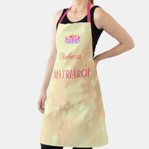 Personalised Lotus Flower Matriarch Mother Apron