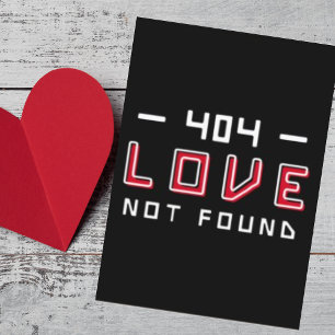 Personalised Love not Found Funny Anti Valentines Holiday Card