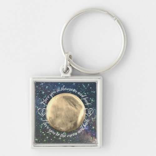 Personalised Love You To The Moon Keychain