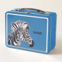 Personalised lunchbox with this Punk Zebra Print