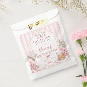 personalised Lux Pink Bachelorette Party bridal Favor Bag