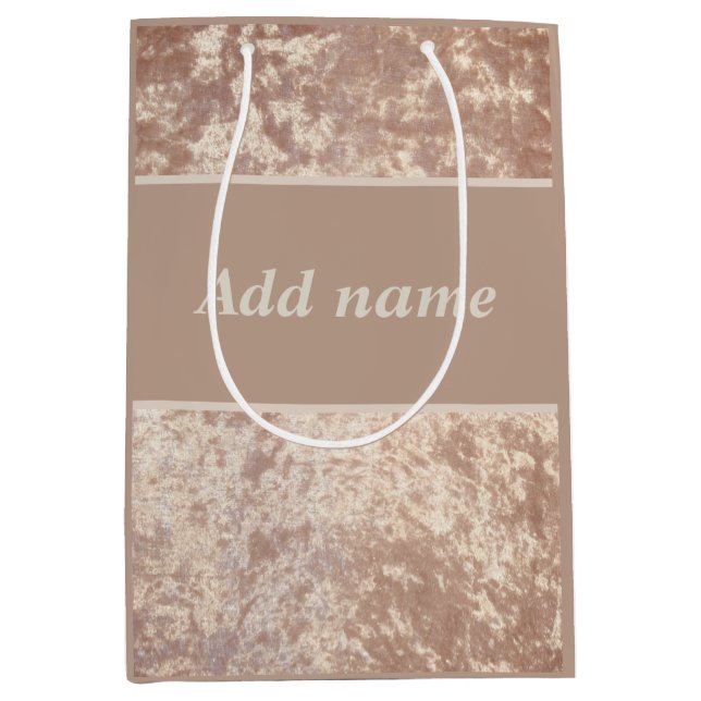 Personalised Luxury velvet special gift bag (Front)