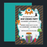 Personalised Mad Science Birthday Party Invitation<br><div class="desc">Customizable to your specifics. Credit to DreAmLoft.</div>