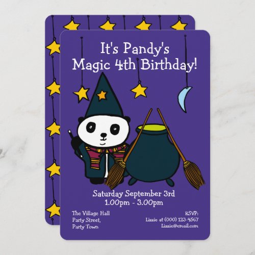 Personalised Magic Birthday Party Invitation