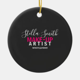 Personalised Makeup Artist corporate gift Ceramic Ornament