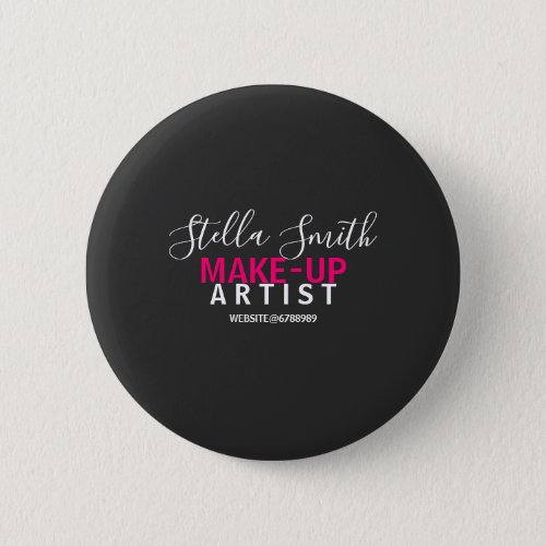 Personalised Makeup Artist Standard Button