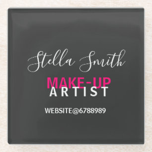 Personalised Makeup Artist Standard Glass Coaster