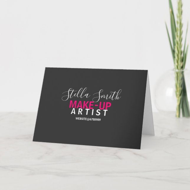 Personalised Makeup Artist Standard Holiday Card (Front)