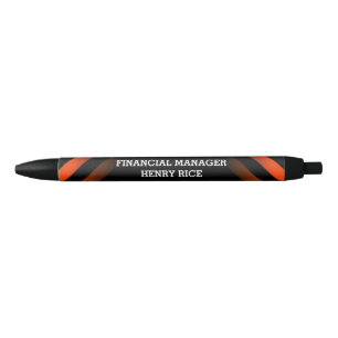 Personalised manager orange stripes pen