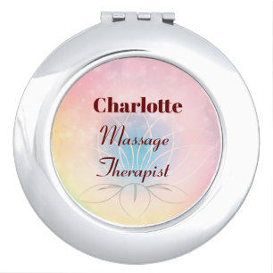 Personalised Massage Therapist Compact Mirror