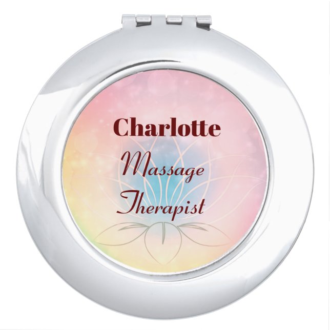 Personalised Massage Therapist Compact Mirror (Front)