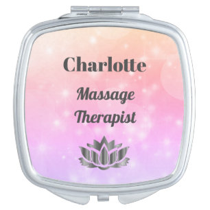 Personalised Massage Therapist Compact Mirror
