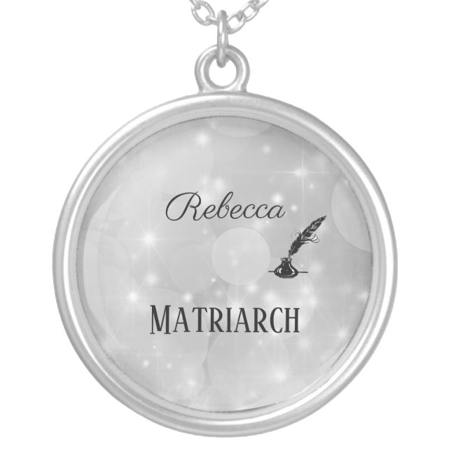 Personalised Matriarch Inkpot design Necklace (Front)