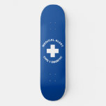 Personalised Medical Alert Diabetic Gift Blue  Skateboard