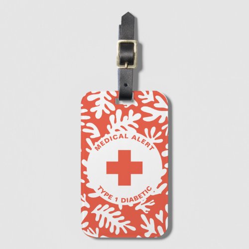 Personalised Medical Alert Diabetic Gift Diabetes Luggage Tag