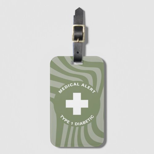 Personalised Medical Alert Diabetic Gift Diabetes Luggage Tag