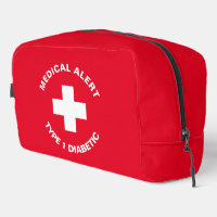 Personalised Medical Alert Diabetic Red