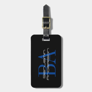 Personalised Men's Monogram Luggage Tag