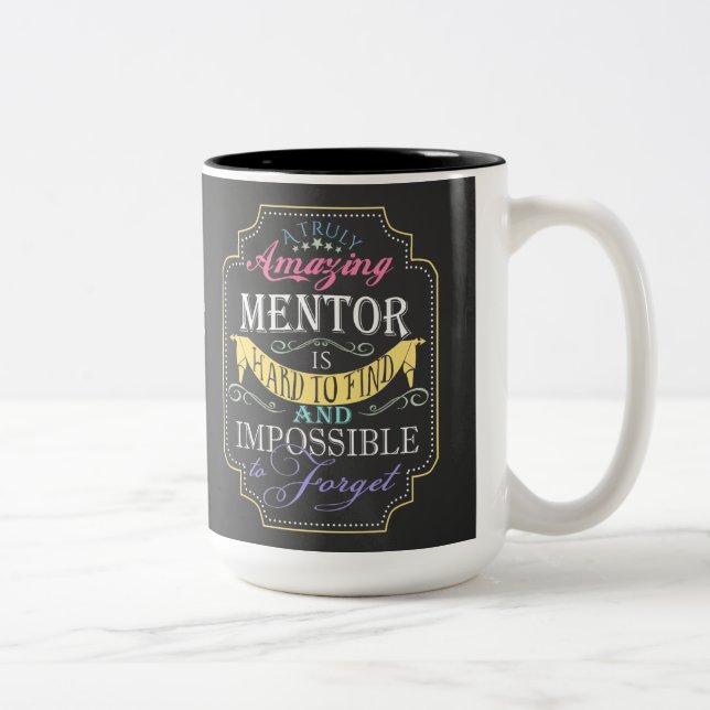 Personalised Mentor Thank You Gift Two-Tone Coffee Mug (Right)