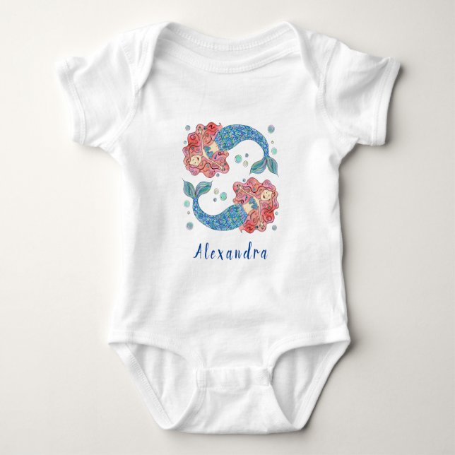 Personalised Mermaid Bodysuit (Front)