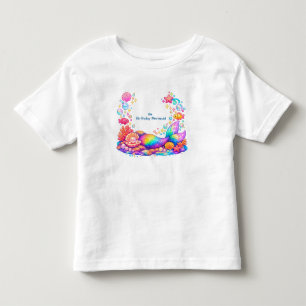 Personalised Mermaid Under the Sea Kids Birthday I Toddler T-shirt
