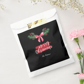 Personalised merry christmas favor bag