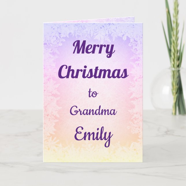 Personalised Merry Christmas Grandma Card (Front)