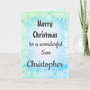 Personalised Merry Christmas son Card