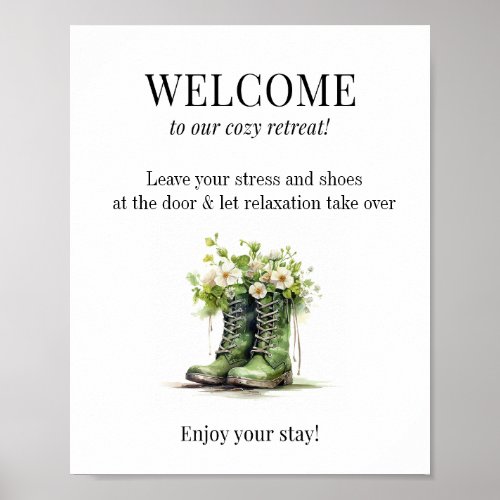 Personalised message vacation rental welcome sign
