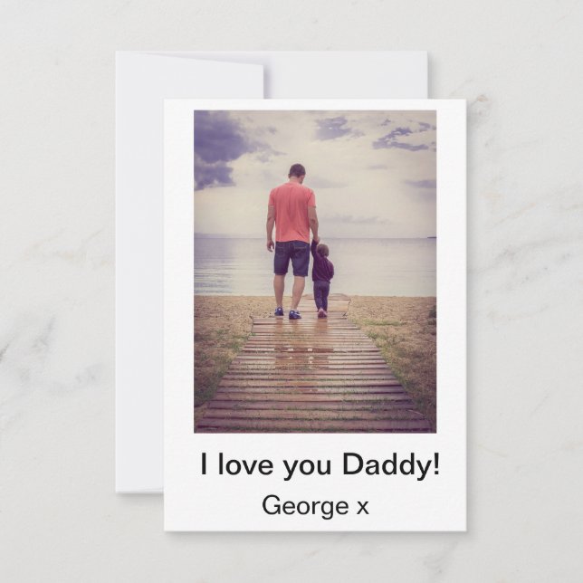 Personalised Metal Wallet Photo Card for Dad  (Front)