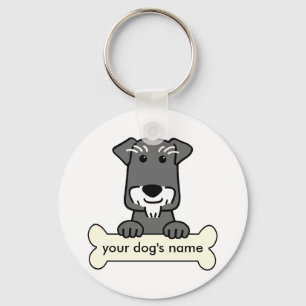 Personalised Miniature Schnauzer Keychain