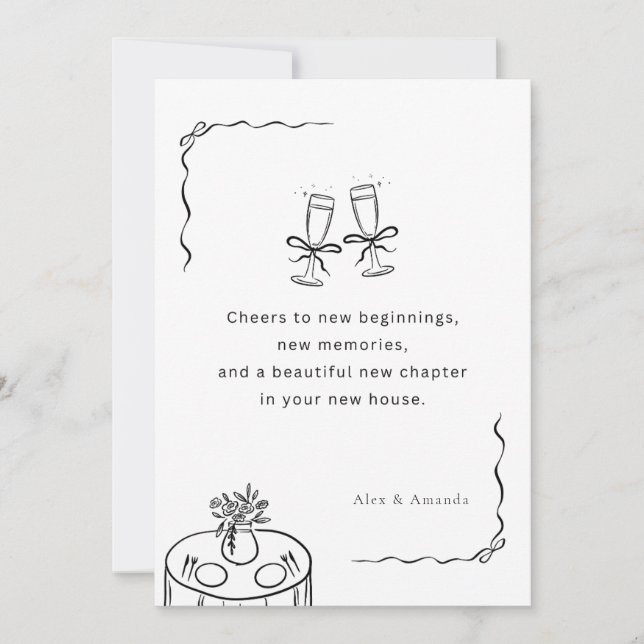 Personalised Minimalist New Home Card (Front)