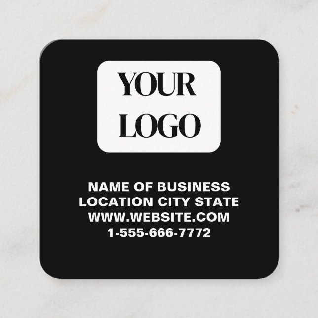 PERSONALISED Modern Black and QR CodeBusiness Card (Front)