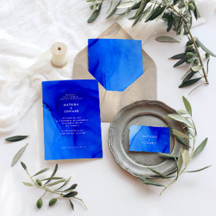 Personalised Modern Ink Wedding Abstract Bold  Announcement