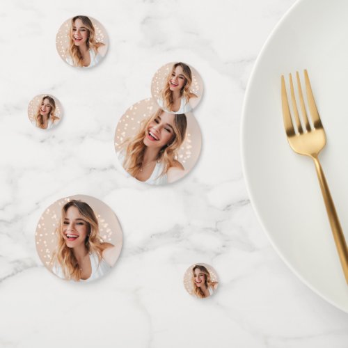 Personalised Modern Photo Table Confetti