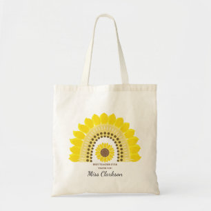 Personalised Modern Rainbow Thank You Teacher  Tote Bag