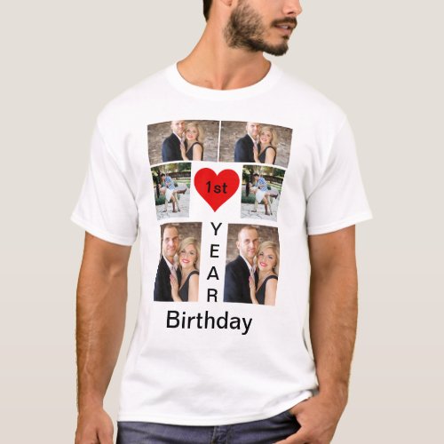 Personalised Modern trendy Birthday T_Shirt