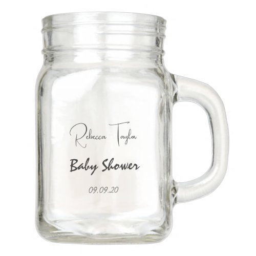 Personalised Monogram Baby Shower Mason Jar