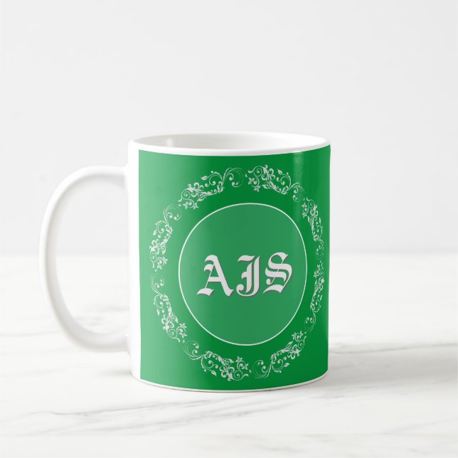 Personalised Monogram Design. Coffee Mug (Left)